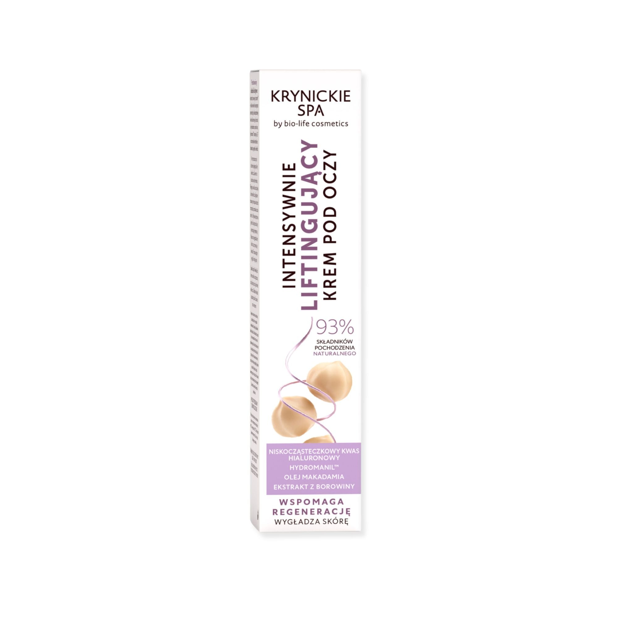 Intensywnie liftingujący krem pod oczy KrynickieSPA