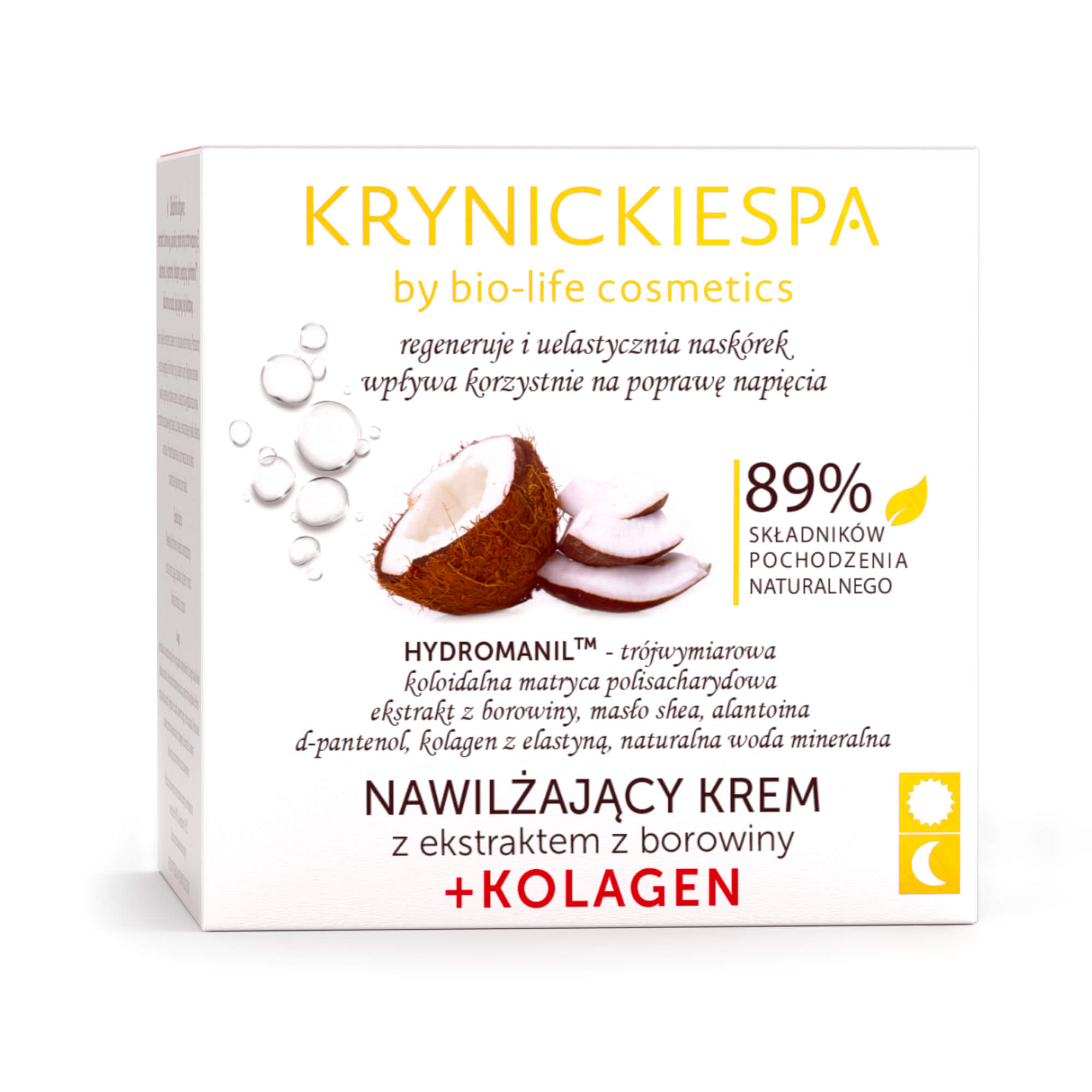 Nawilżający krem z ekstraktem z borowiny + Kolagen KrynickieSPA