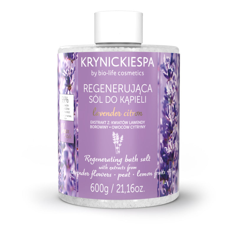 Regenerująca sól do kąpieli Lawenda KrynickieSPA