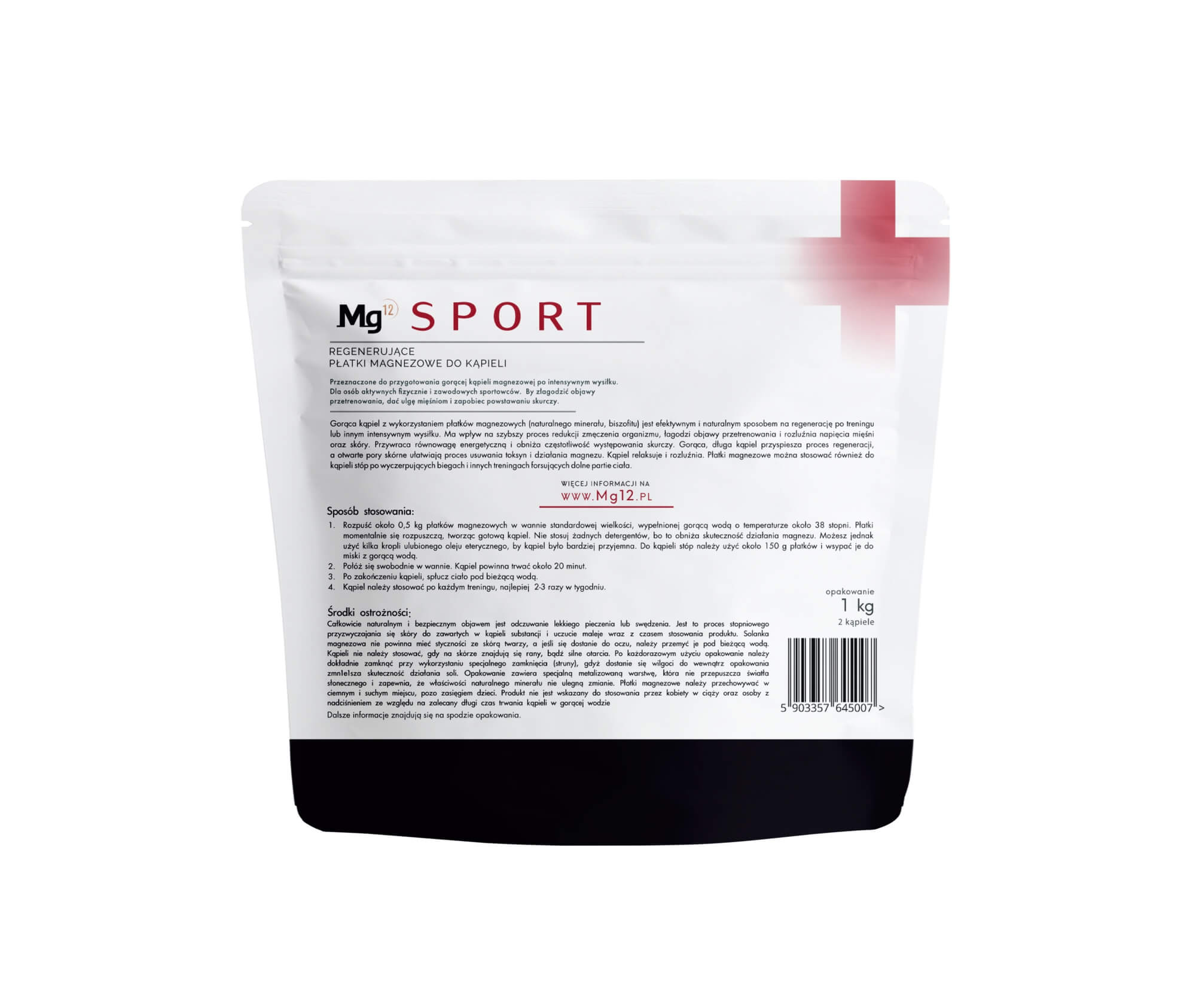 Płatki magnezowe Mg12 SPORT (naturalny chlorek magnezu) (100% biszofit)