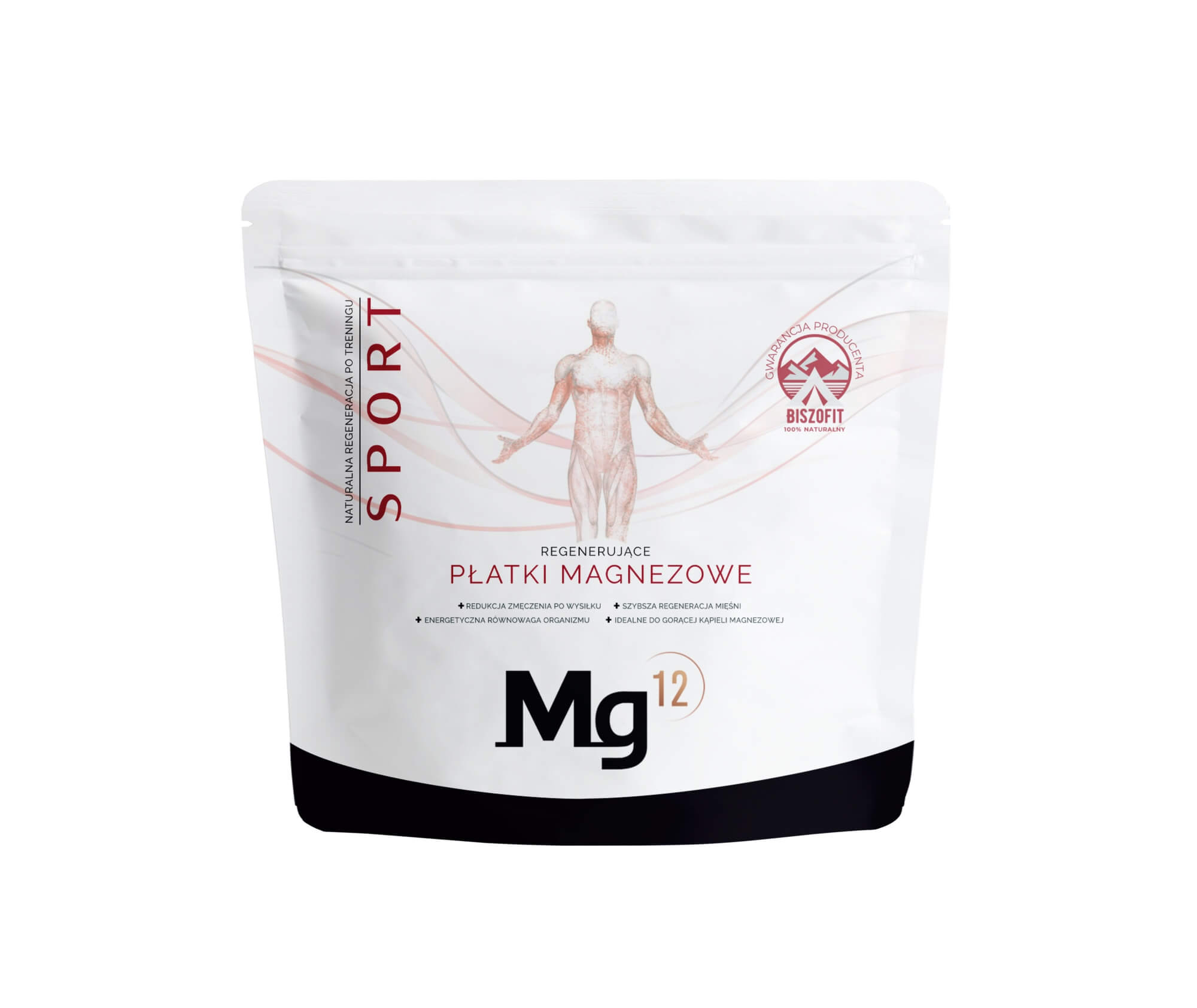 Płatki magnezowe Mg12 SPORT (naturalny chlorek magnezu) (100% biszofit)