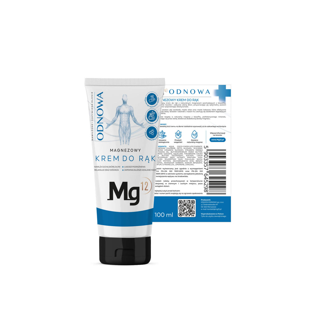 Magnezowy krem do rąk z biszofitem Mg12 ODNOWA