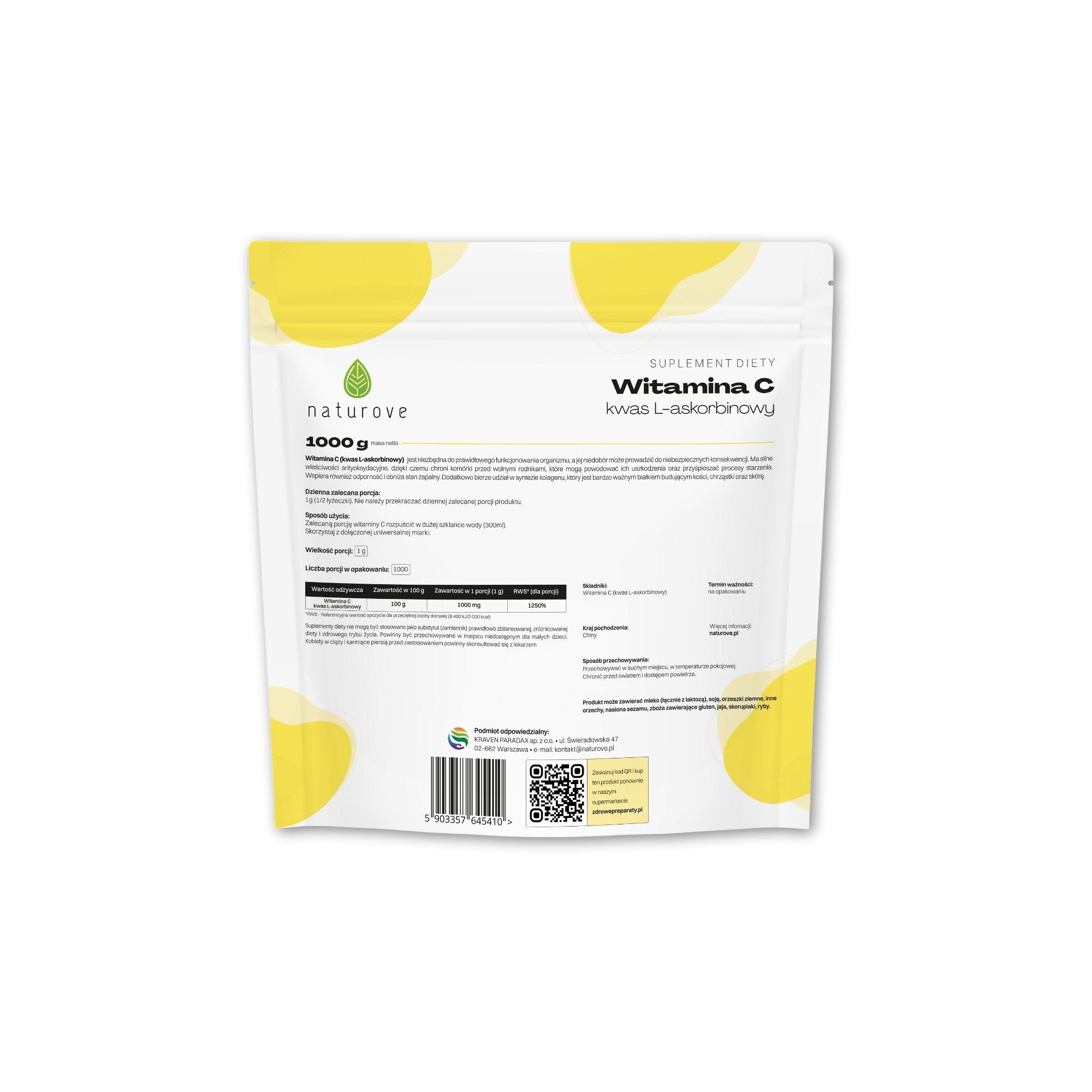 Witamina C Kwas l-askorbinowy naturove