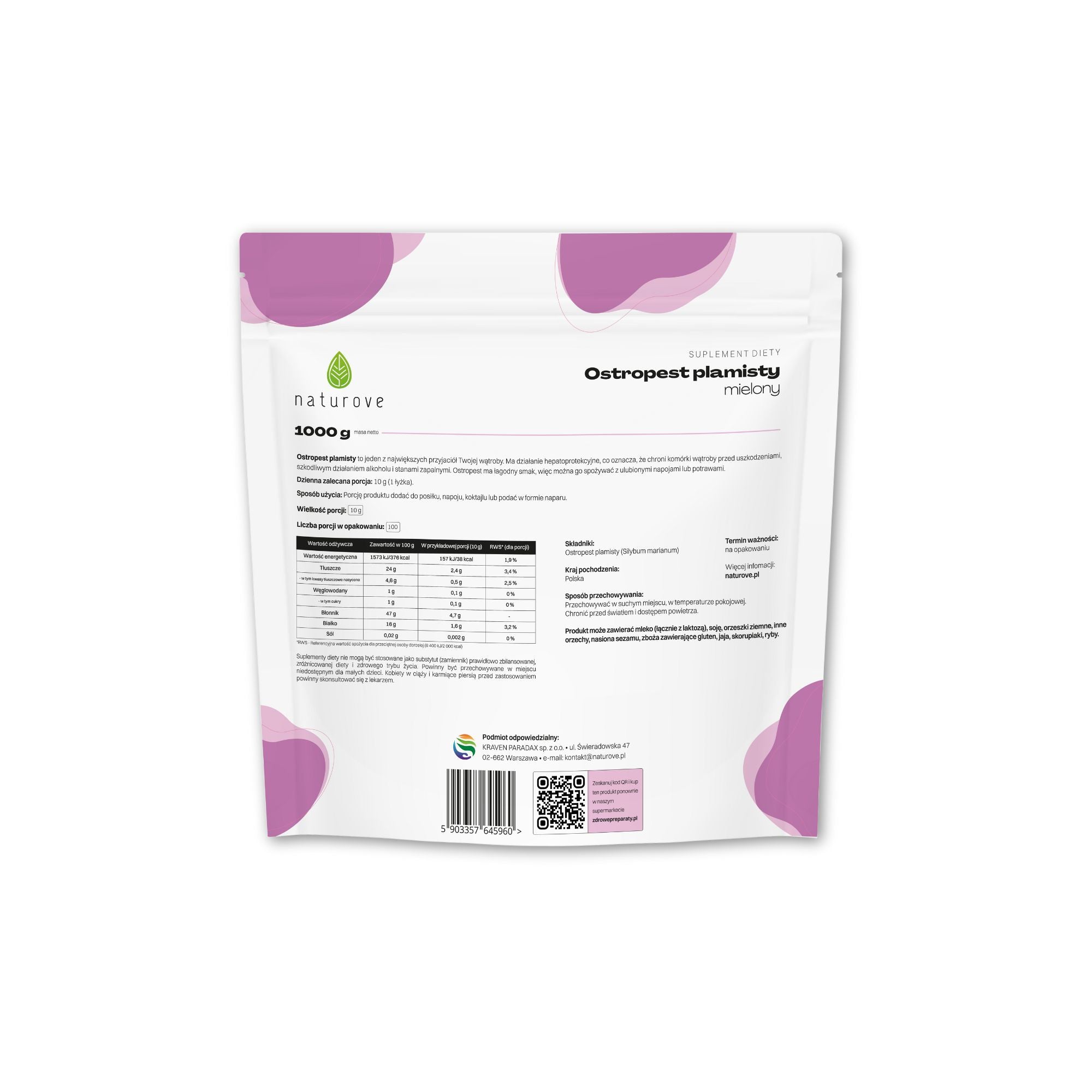 Ostropest plamisty mielony naturove