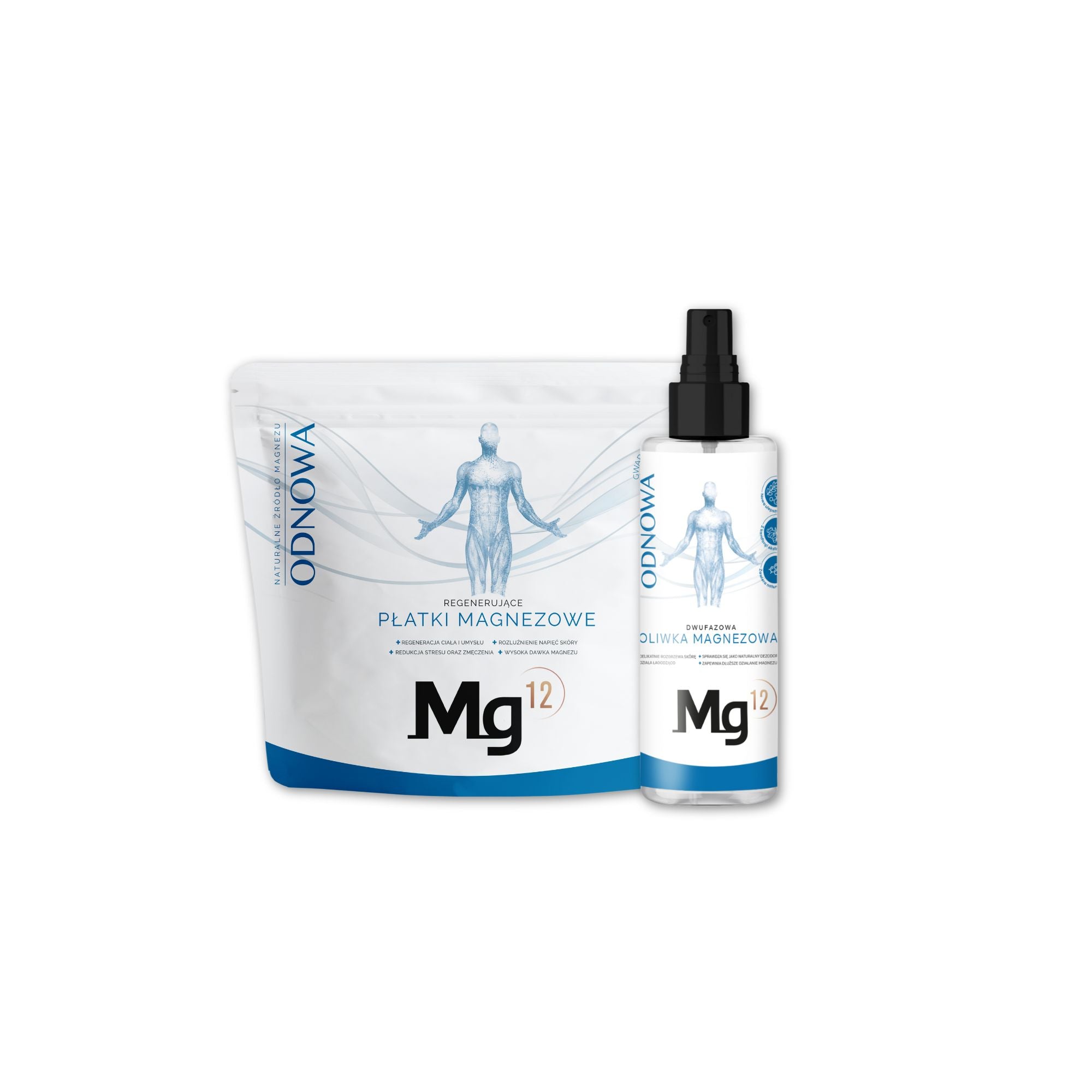 Zestaw Mg12 ODNOWA Płatki magnezowe + Dwufazowa oliwka magnezowa
