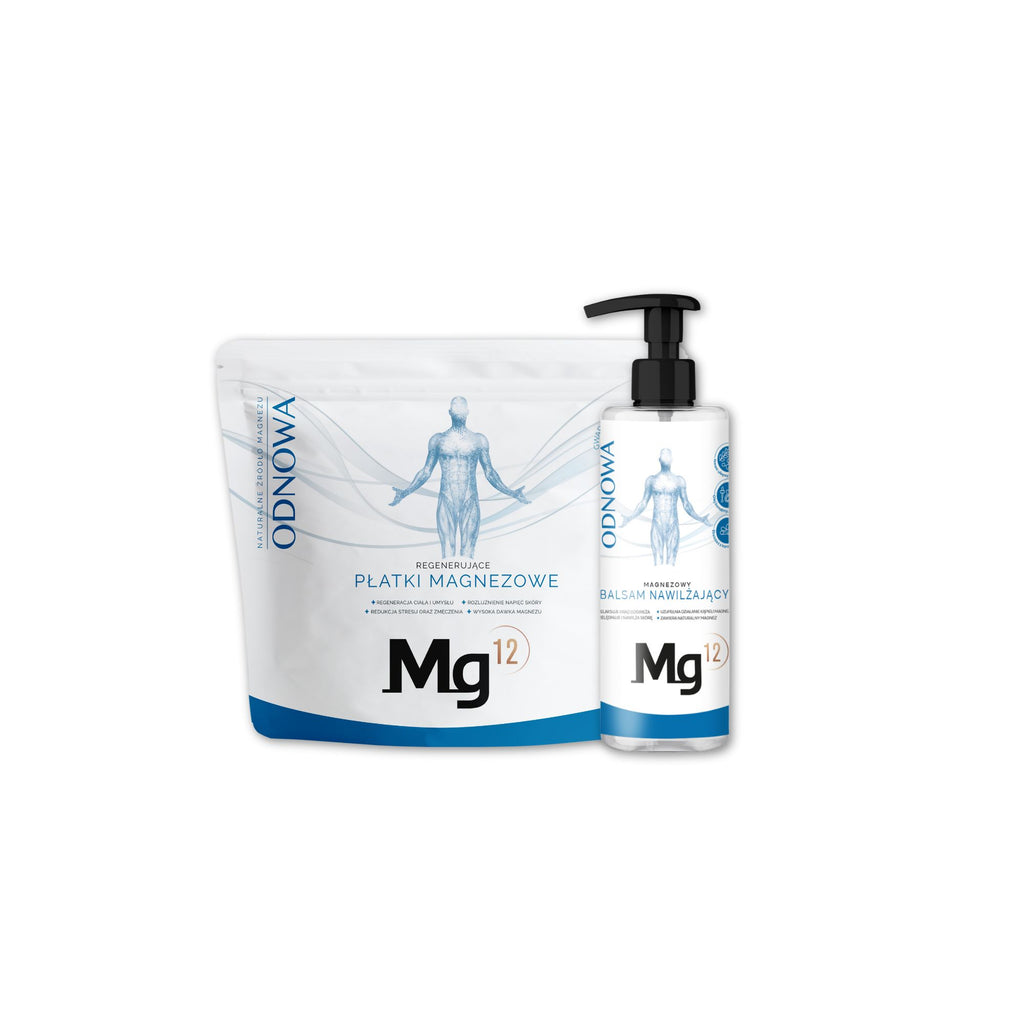 Zestaw Mg12 ODNOWA: Płatki magnezowe + Balsam nawilżający