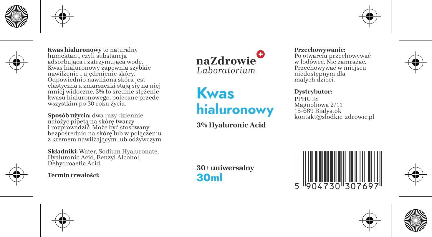 Kwas hialuronowy naZdrowie – serum nawilżające (3%, 5%, 7%)
