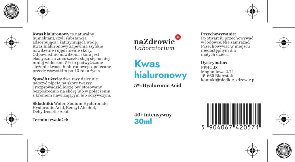 Kwas hialuronowy naZdrowie – serum nawilżające (3%, 5%, 7%)