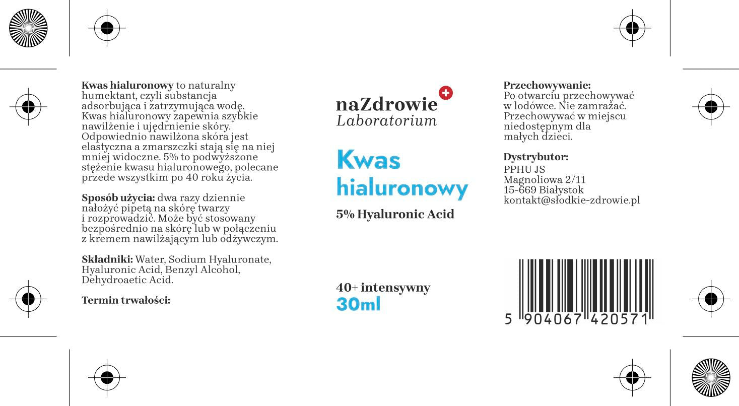 Kwas hialuronowy naZdrowie – serum nawilżające (3%, 5%, 7%)