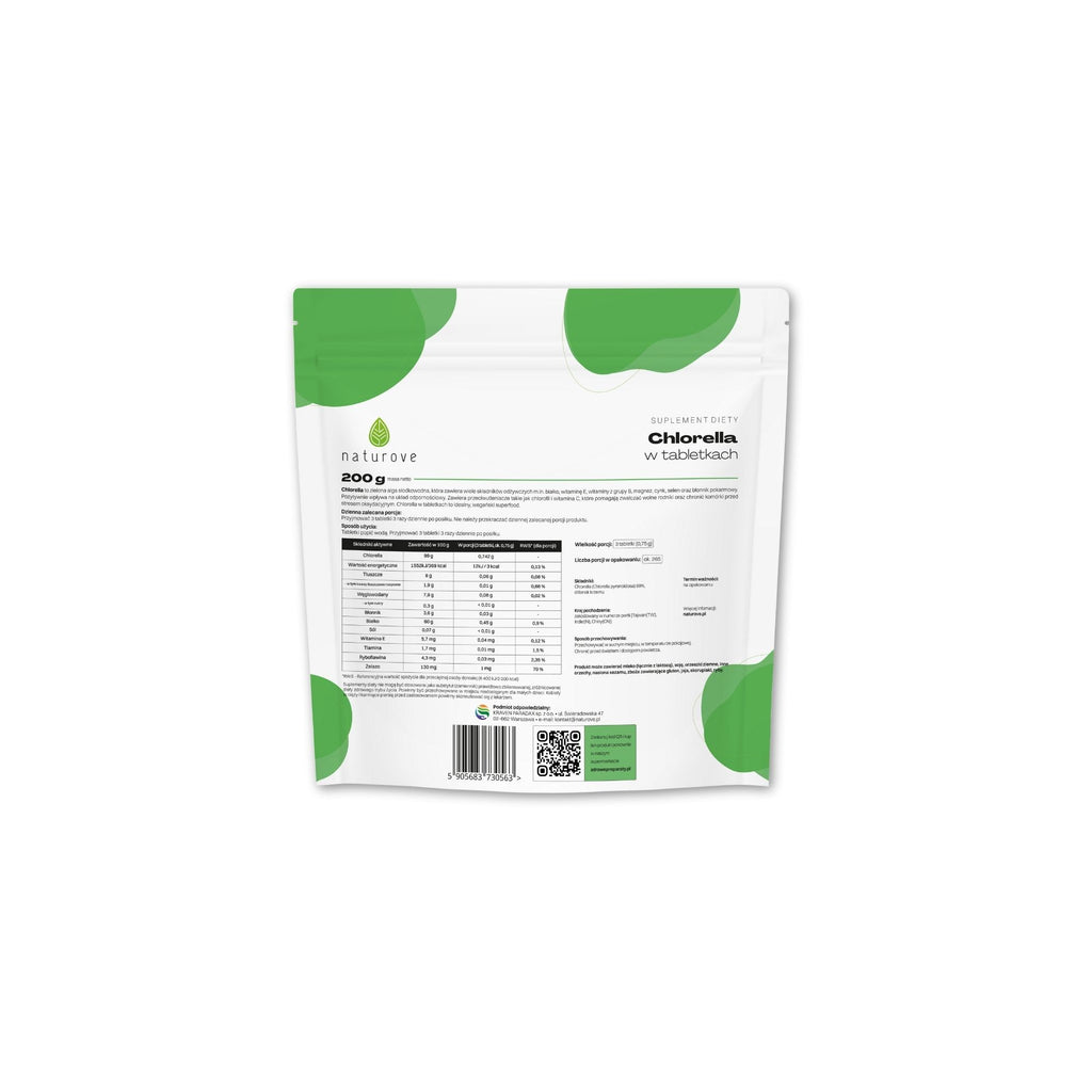Chlorella w tabletkach naturove