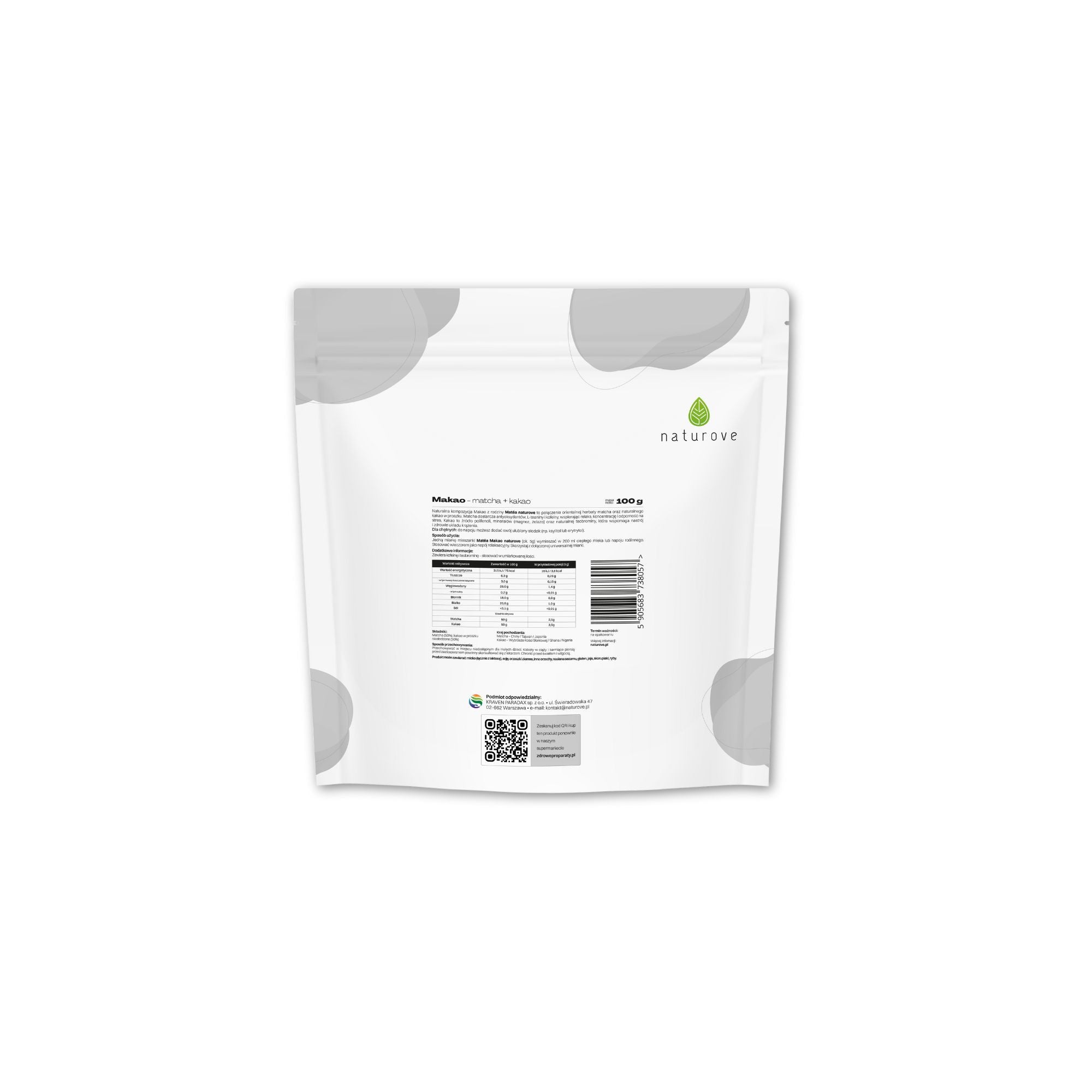 Kompozycja Matéa Makao (matcha + kakao) naturove