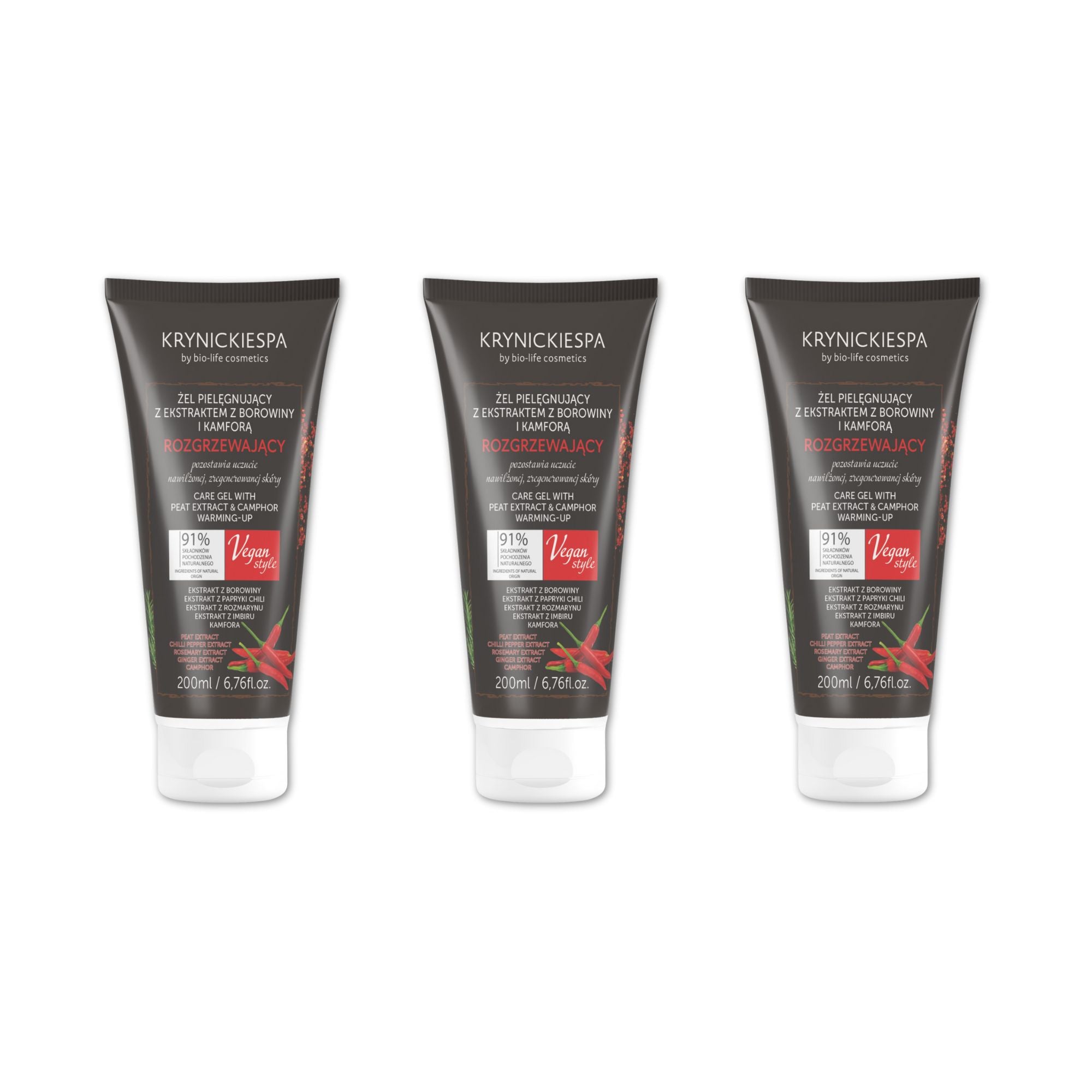 Żel rozgrzewający z ekstraktem z borowiny i kamforą KrynickieSPA