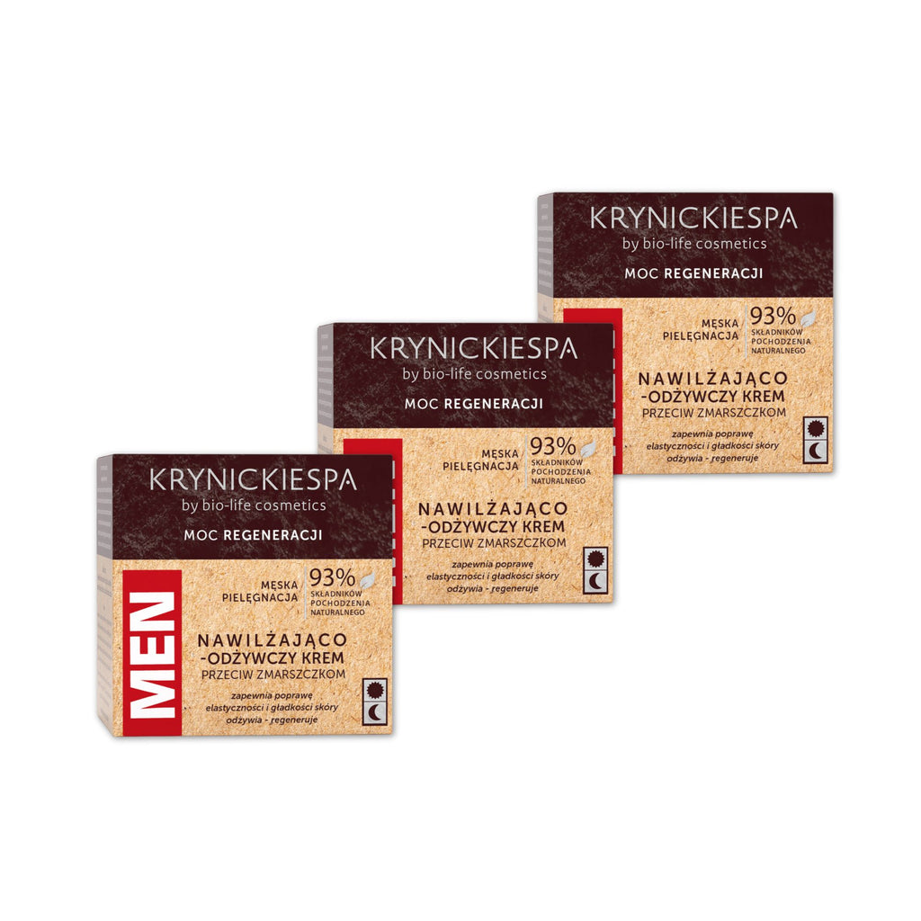 MEN Nawilżająco-odżywczy Krem przeciw zmarszczkom KrynickieSPA