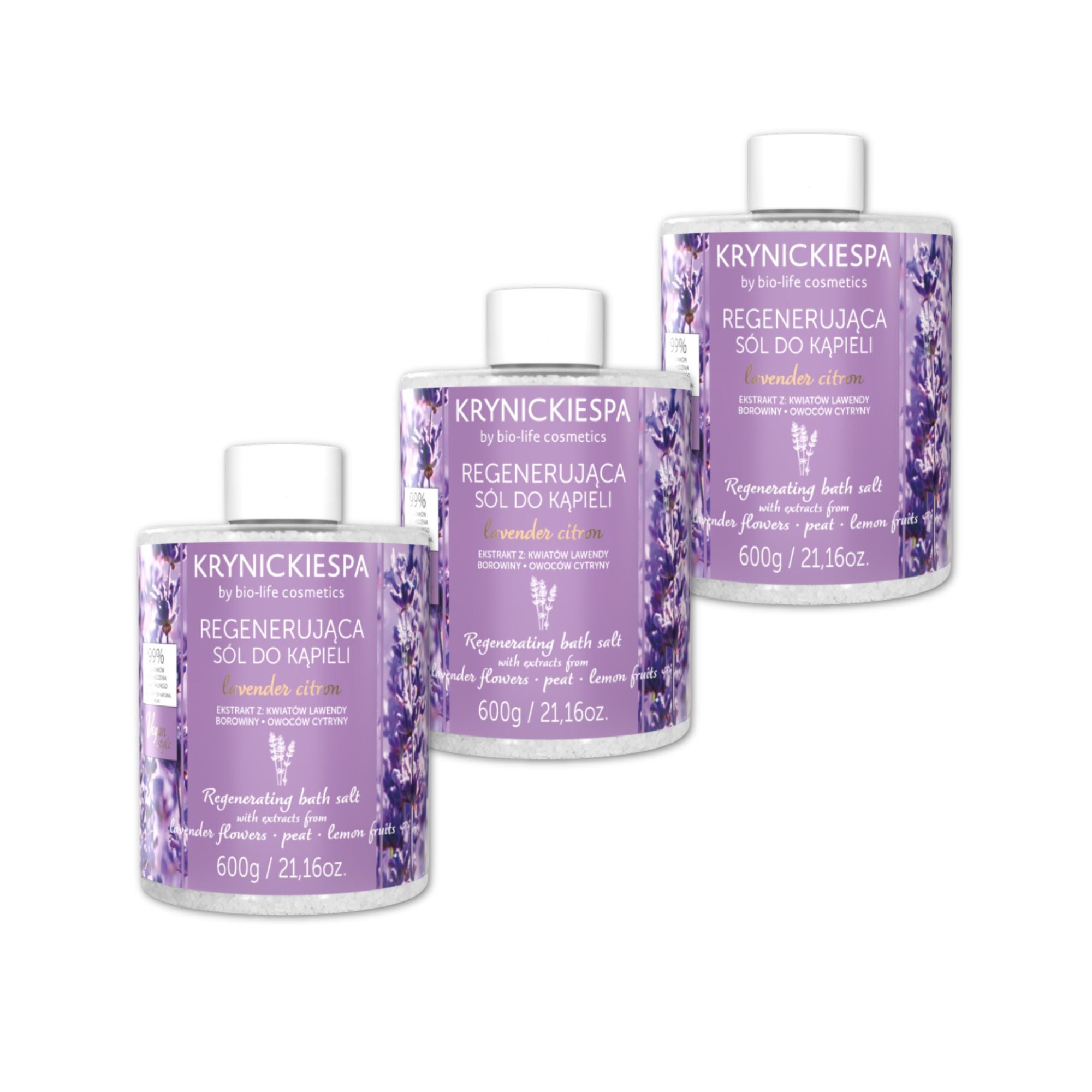 Regenerująca sól do kąpieli Lawenda KrynickieSPA