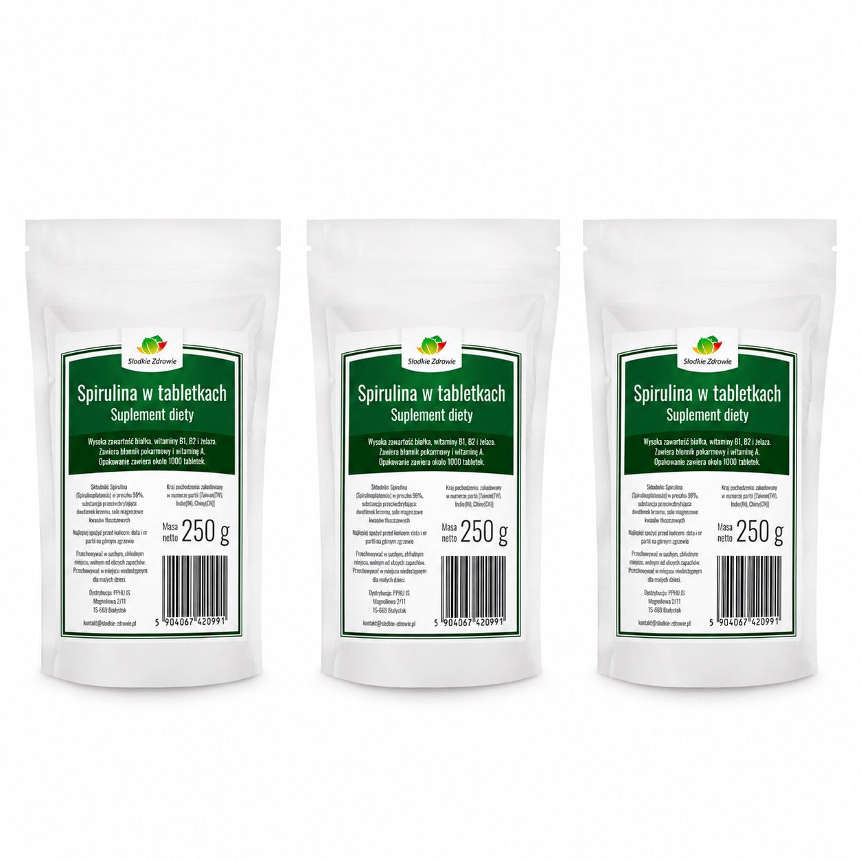 Spirulina w tabletkach Słodkie-Zdrowie