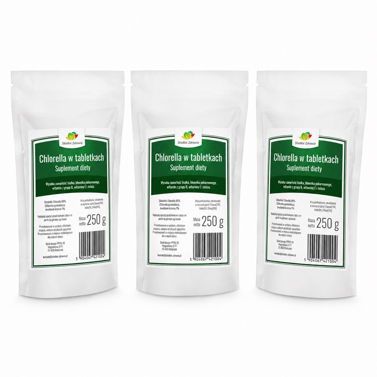 Chlorella w tabletkach Słodkie-Zdrowie