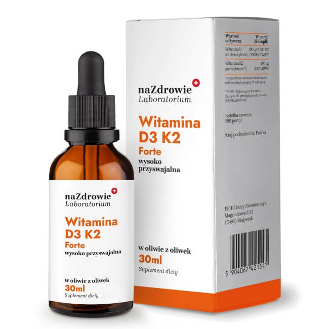 Witamina D3 4000iu K2 100µg Forte naZdrowie