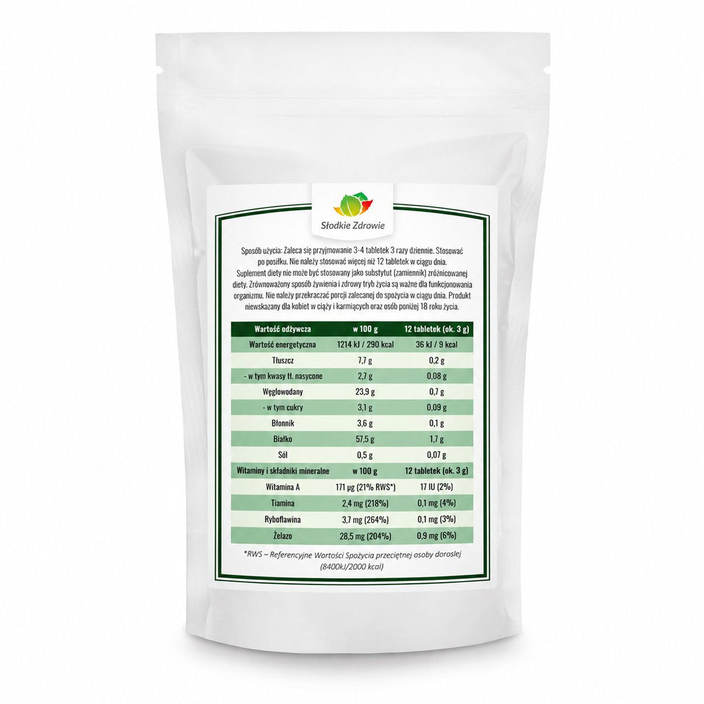 Spirulina w tabletkach Słodkie-Zdrowie